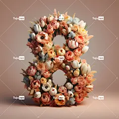 Ai产生的 数字 花朵 花瓣 插花 边境 自然 装饰品 花框