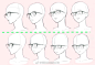 日本#插画#师 吉村拓也老师，绘制的 全方位【眼镜pose表】
这个厉害了！！