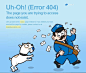 引人入胜的404错误页面设计示例设计创意 - 前端开发网(W3Cfuns)!
