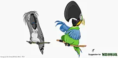 海洋生物绘画 创意黑白人像插画欣赏