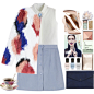 A fashion look from December 2015 featuring crop top, white jacket and slip on shoes. Browse and shop related looks.