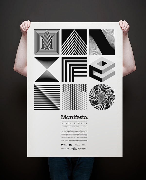 几何图形元素创意海报欣赏(7) - 海报...
