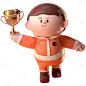 卡通感3D元素人物元素