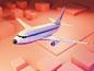 Low Poly Airplane ✈️ fly 737 boeing airplane model lowpoly render design blender illustration 3d