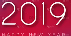 2019,极简构图,背景,新年前夕,红色,白色背景,图像,壁纸,庆祝