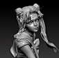 Sailor Moon Redraw (Resculpt), Entei Ryu : I wanted to try sculpt  Sailor Moon for a long time XD
sculpted in ZBrush then painted over on the model in photoshop.