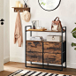 rustic-brown-4-drawers-dresser-with-shelf