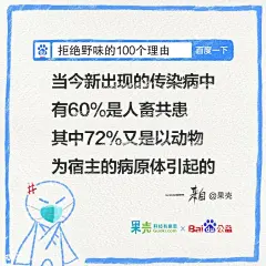 百度公益海报：拒绝野味的100个理由