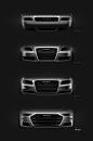 Audi A8 Front Grille Design Sketches Comparison