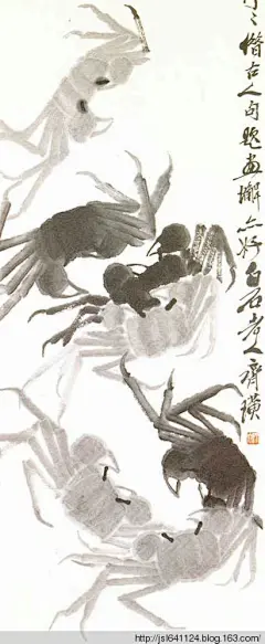 1095219134398094001.jpg (309×750)
齐白石

齐白石（1863—1957年），名璜，字萍生，号白石、白石翁、老白，又号寄萍、老萍、借山翁、齐大、木居士、三百石印富翁等。湖南湘潭人，寄居北京，幼喜书画。15岁（1878年）时学木工，善雕花，人称“芝木匠”。25岁（1888年）开始学书画，习诗文，刻图章，兼作画工，为人画衣冠像。40岁（1903年）后5次游历南北各地，随地写景，成《借山图卷》52幅。60岁（1923年）后定居北京，以篆刻卖画为生。曾任北京艺专教授，受同时期书画家