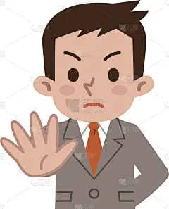 否认年轻的商人