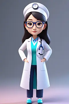 医院护工医生人物模型