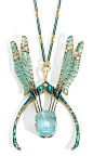Fly me to the turquoise lake where flireflies are laughing...{HMC} René Jules Lalique - dragonfly necklace