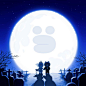 Only once in a Full SALLY moon,  you can see over the graveyard....BOO! 
#spooky #halloween #full #moon #BROWN #CONY #SALLY #LINEFRIENDS