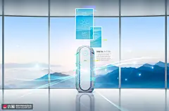 立式空调 未来科技 智能家居 智能科技海报设计PSD广告海报素材下载-优图-UPPSD