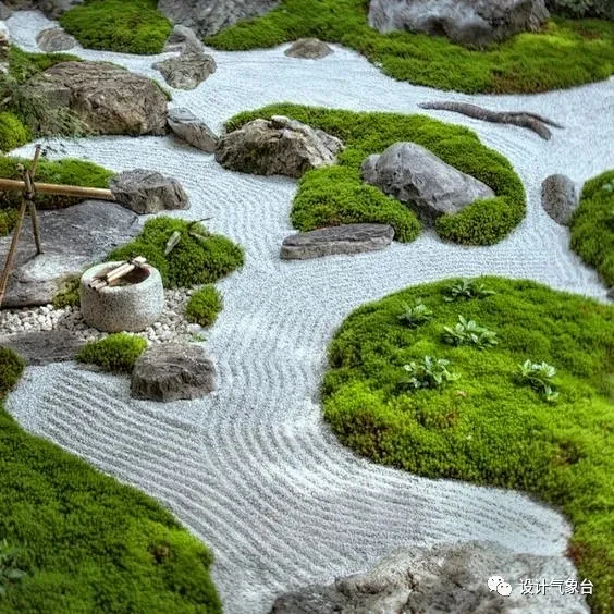 日式庭院枯山水实景图-花瓣网