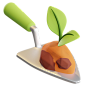 Trowel 3D Illustration