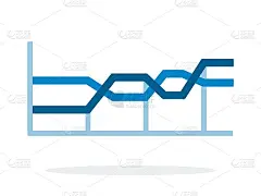 该图表是用线段、矢量、图标、平面隔离的数据的图形表示。