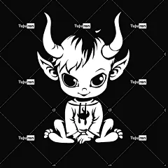 Ai产生的 恶魔 撒但 怪物 卡通片 魔鬼艺术 甜蜜恶魔