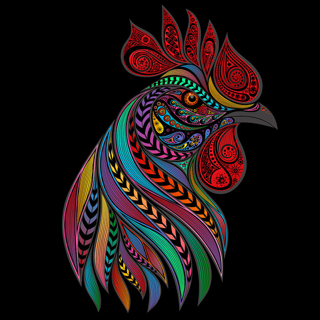 Rooster : Vector roo...