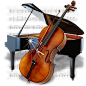 钢琴和大提琴图标 #采集大赛#