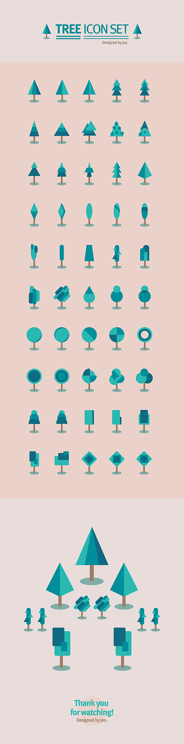 50 tree icon set : 5...