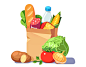 Some food on the "flat style table"