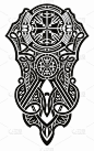 纹身部落抽象袖，黑色臂肩纹身幻想。