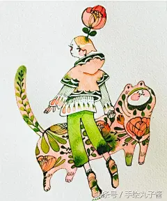 水彩和水墨完美结合的人物手绘插画_【快资讯】