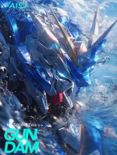 Ai绘画｜高达壁纸 清凉一夏-解暑降温的机甲 - 小红书