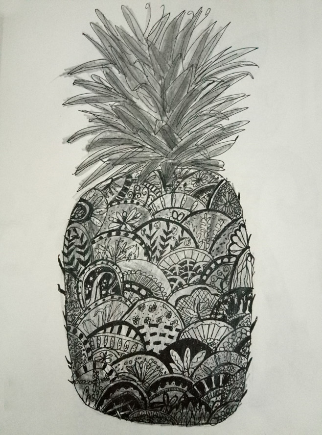 手绘大菠萝