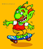 卡通运动 卡通怪物 卡通动物 滑板运动 卡通插画免费下载 #矢量素材# ★★★http://www.sucaifengbao.com/vector/shijie/
