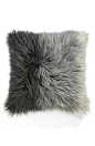 Adding this ombré faux fur accent pillow to the living room.