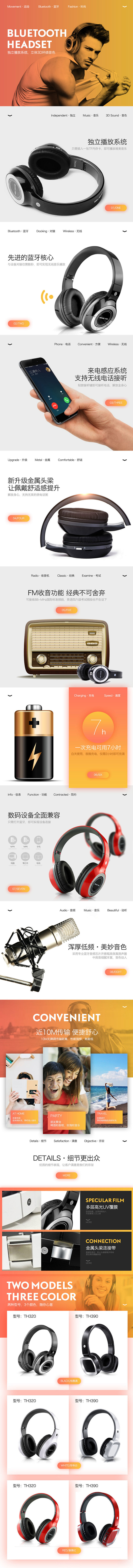 #数码类 耳机挂耳式耳机详情页#<a c...