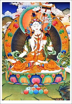 两尊殊胜佛母：大白伞盖佛母和狮面佛母