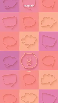 原创壁纸：可爱气泡框动漫背景图