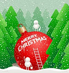 小可爱 snowmans 写贺卡上摆设