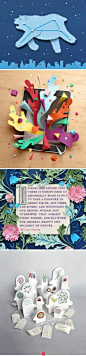 Paper Art! Repin: I wanna try that thing that looks like a graceyard. :D
