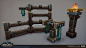 Zandalari Outdoor Decoration - World of Warcraft: Battle for Azeroth, Ashleigh Warner : Here are some outdoor decorative props for the Zandalari Trolls, and some rural fences for their dino ranch.

Artists who contributed to these props: Mark Abadier (per