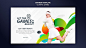 Sport games horizontal banner with photo