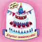 Carte Joyeux anniversaire + enveloppe - Editions de mai - 14 x 14 cm - Bureau/Carterie - espritlogis-fr