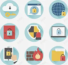 安全主题图标高清素材 互联网 地球仪 墙壁 安全 安全主题图标 机智 火焰 火花 球体 电话 笔记本电脑 钥匙 锁 UI图标 设计图片 免费下载 页面网页 平面电商 创意素材