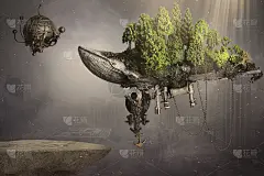 蒸汽朋克机器人飞行机器的未来