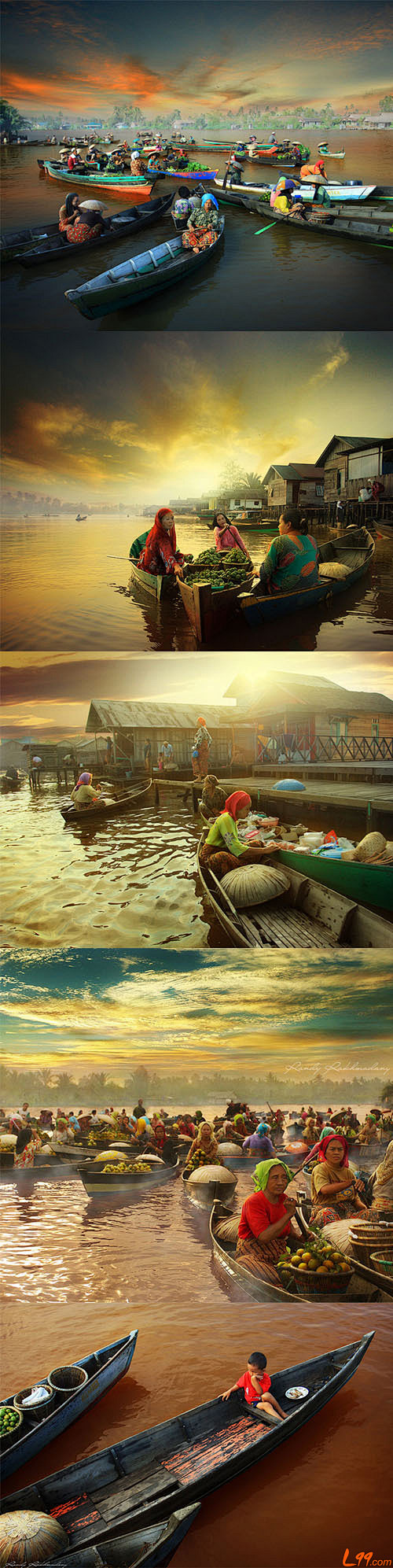 水上集市是曼谷的一道美丽风景，也是很多摄...