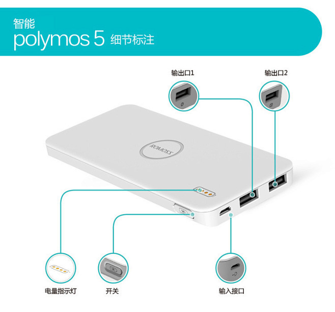 ROMOSS罗马仕 超薄聚合物移动电源 ...