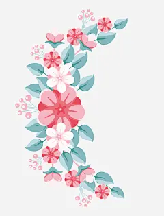 红色卡通花藤装饰图案高清素材 免抠PNG 卡通 红色 花藤 这正是他 免抠png 设计图片 免费下载