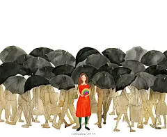 心中的彩虹
别让昨天的大雨，淋湿了今天的衣