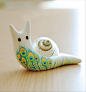 可爱的陶瓷小蜗牛 #采集大赛#