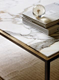 Siena coffee table finished in Florentine Gold, with a Calacatta Oro <a class="pintag searchlink" data-query="%23marble" data-type="hashtag" href="/search/?q=%23marble&rs=hashtag" rel="nofollow" tit