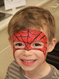 Spiderman Face Paint, Cool Face Painting Ideas For Kids, http://hative.com/cool-face-painting-ideas-for-kids/,: 